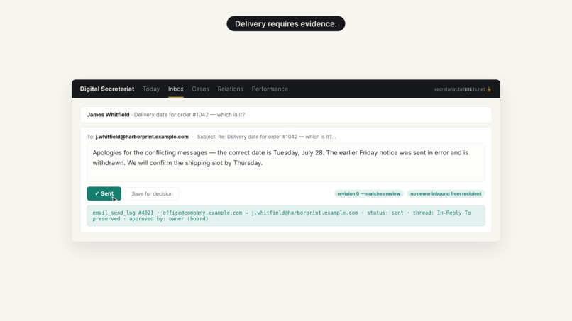 The digital secretariat – screenshot 3