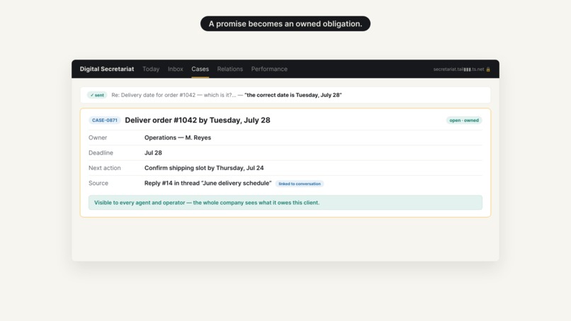 The digital secretariat – screenshot 4
