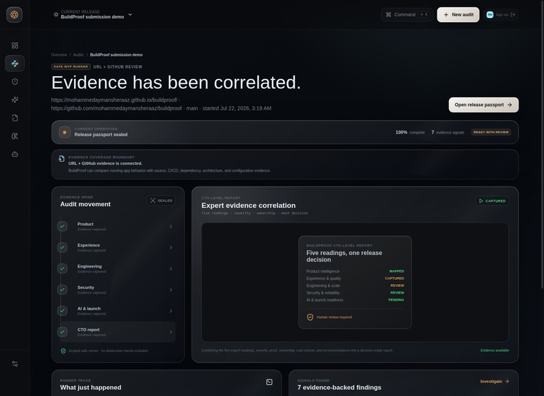 BuildProof – screenshot 1
