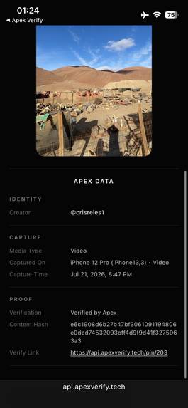 Apex Verify – screenshot 1