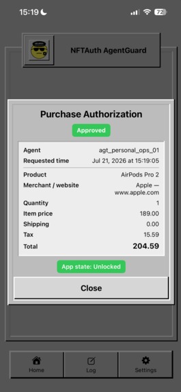 NFTAuth AgentGuard – screenshot 8