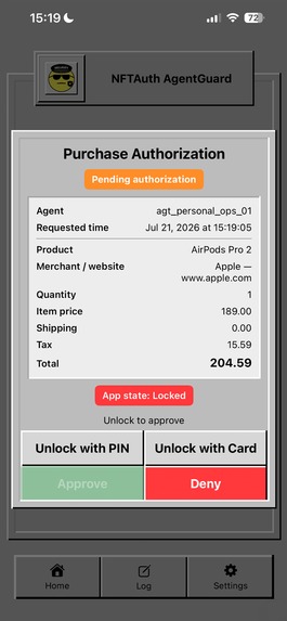 NFTAuth AgentGuard – screenshot 9