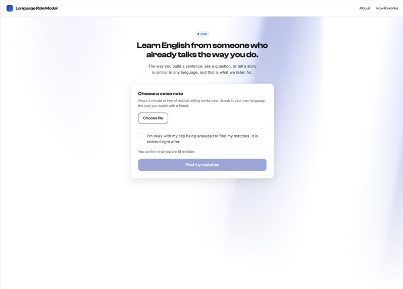 Find Your Language Role Model – screenshot 5