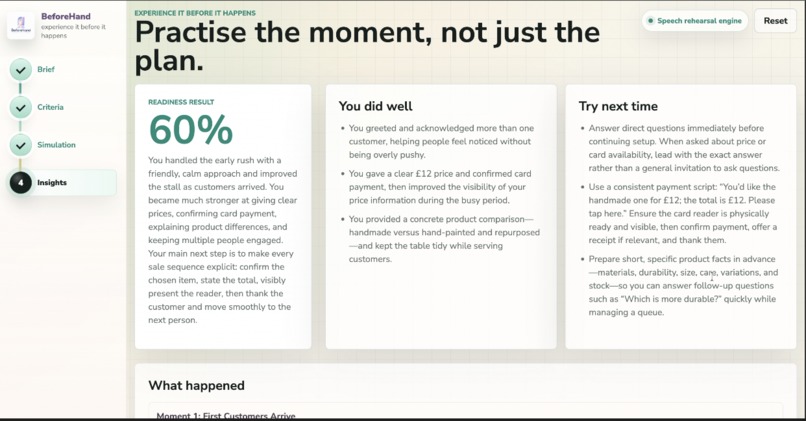 BeforeHand – screenshot 1