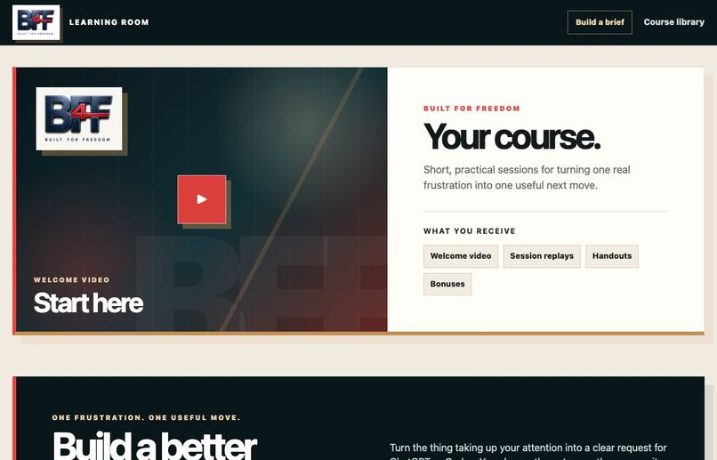 Built for Freedom Learning Room – screenshot 1