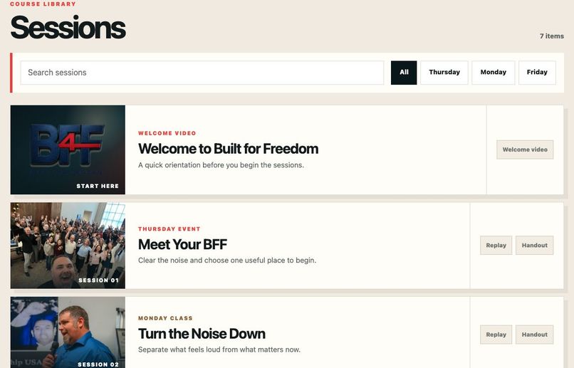 Built for Freedom Learning Room – screenshot 3