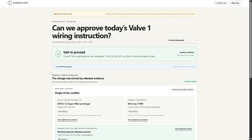 Evidence Gate – screenshot 2