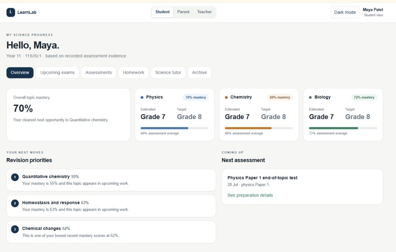 LearnLab: AI Assisted Student Learning Record (SLR) – screenshot 1