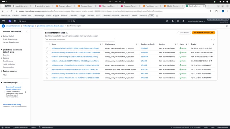 Codex built/deployed Recommendation system on AWS – screenshot 8