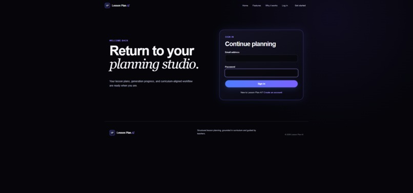 LessonPlan AI  – screenshot 2