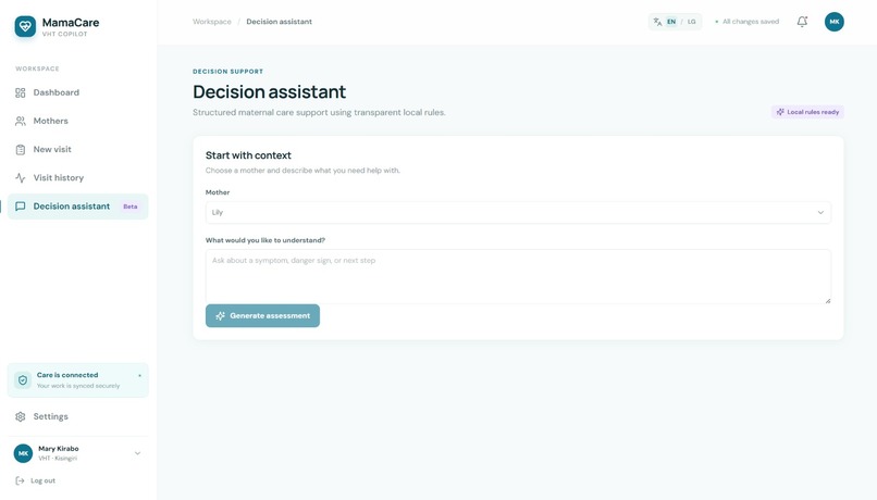 MamaCare VHT Co-pilot – screenshot 4