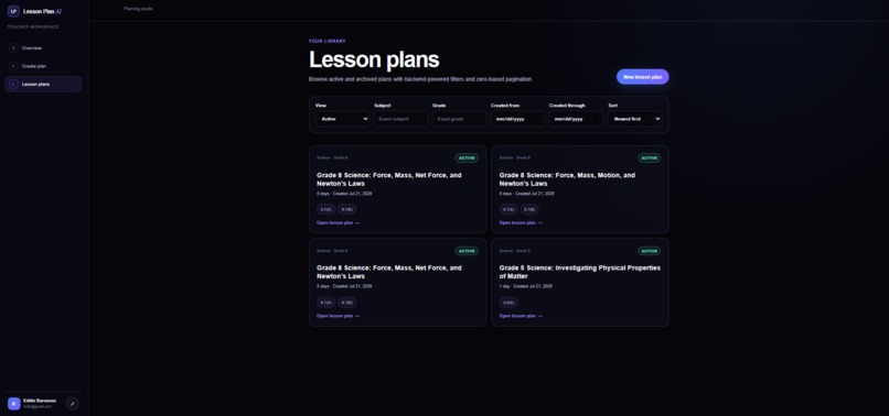 LessonPlan AI  – screenshot 3
