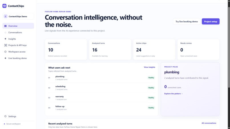 ContextChips - Follow-Up Intelligence Layer for AI Products – screenshot 1