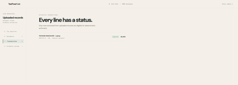 TaxProof Solo – screenshot 1