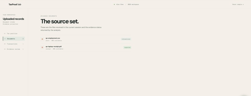 TaxProof Solo – screenshot 2