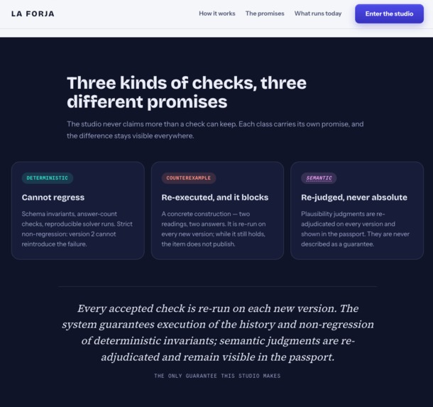 La Forja: Adversarial Learning Studio for Math Reasoning – screenshot 1