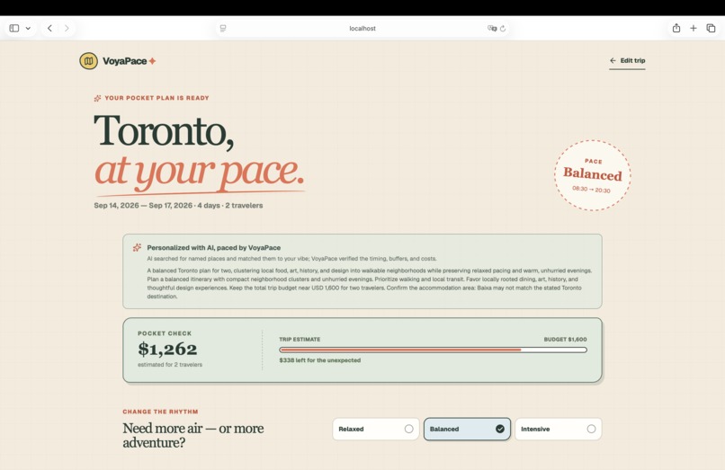 VoyaPace – screenshot 2