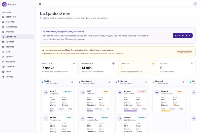 Beautime: AI Beauty Operations Platform – screenshot 4