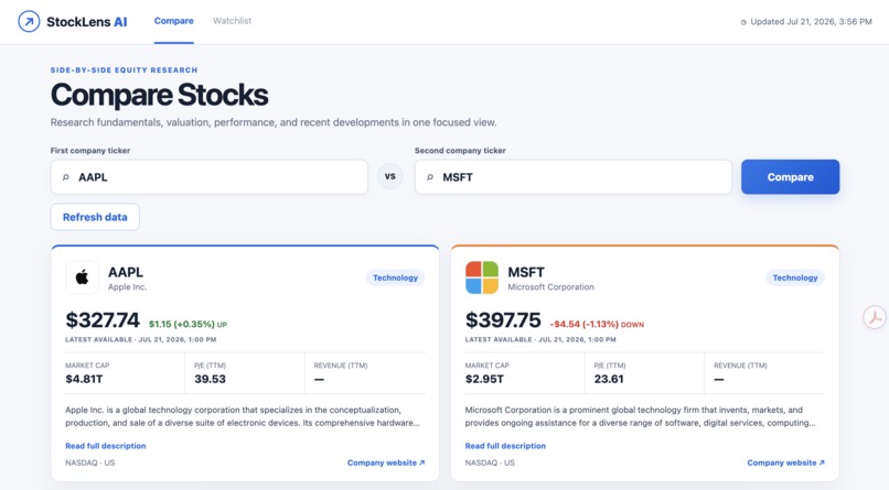 StockLens AI – screenshot 1
