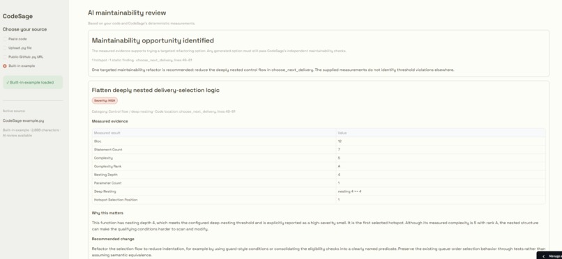 CodeSage – screenshot 2