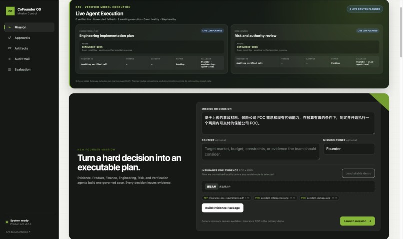 Co-founder OS — Founder Mission Control – screenshot 4