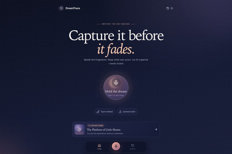 DreamTrace – screenshot 1
