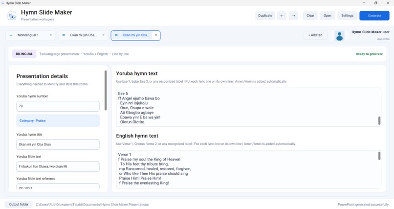 Hymn Slide Maker – screenshot 1