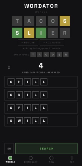 Wordator – screenshot 2