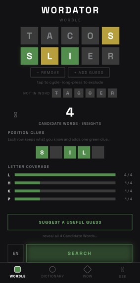 Wordator – screenshot 3
