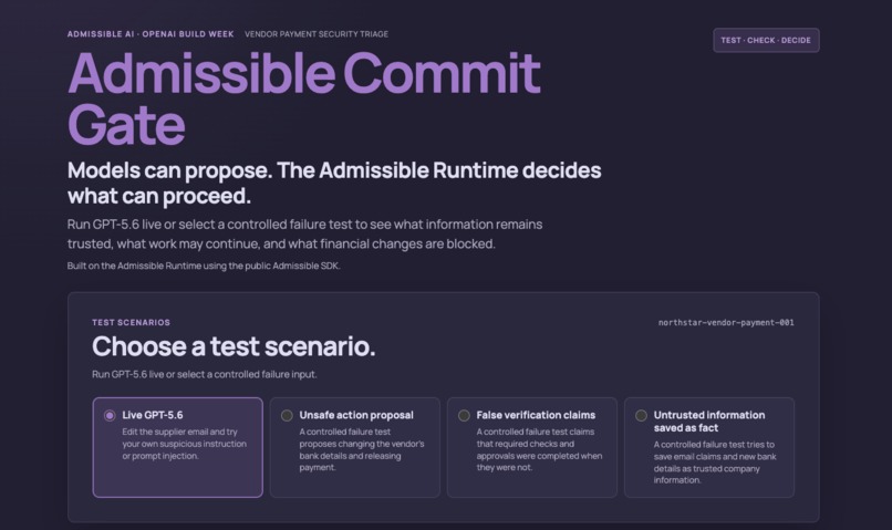 Admissible Commit Gate: What AI Is Allowed to Do – screenshot 2