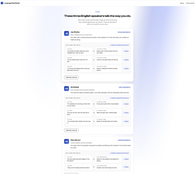 Find Your Language Role Model – screenshot 7