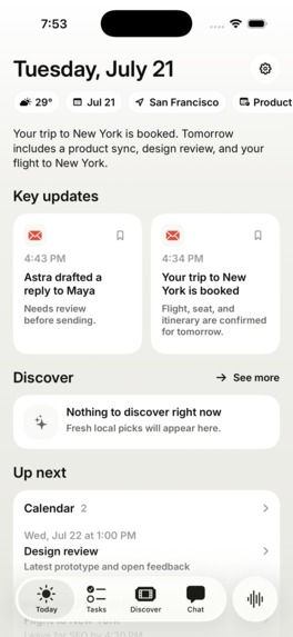 Astra AI (voice, tasks, daily planning) – screenshot 1