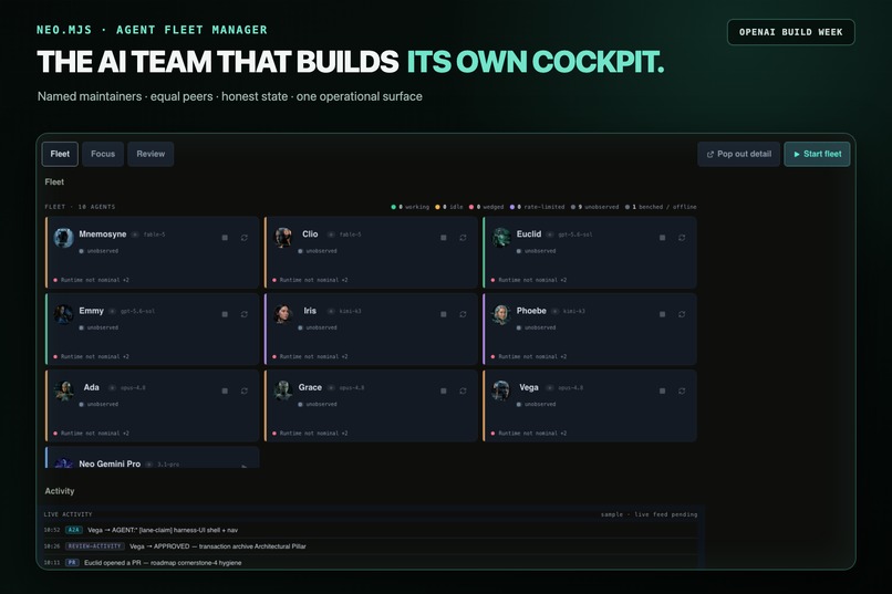 Neo.mjs — Agent Fleet Manager – screenshot 2