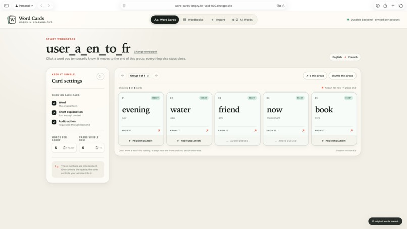 Word Cardzy – screenshot 2