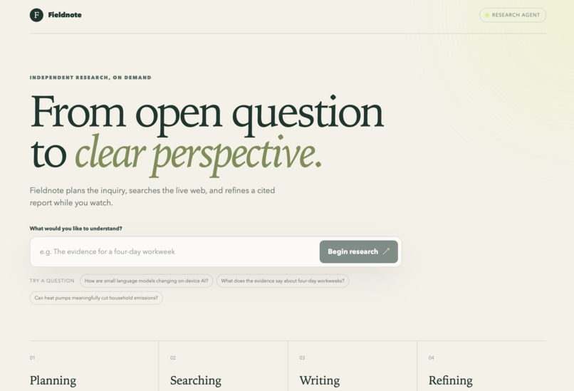 FieldNote-Research-Agent – screenshot 1