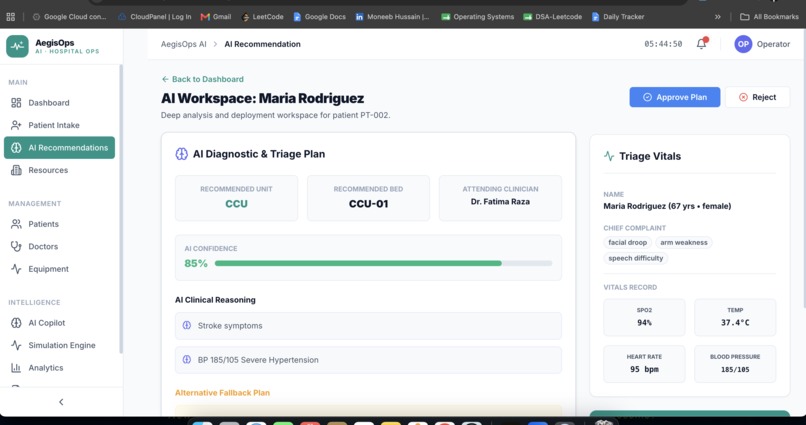 AegisOps AI: Real-Time Hospital Operations Command Center – screenshot 5