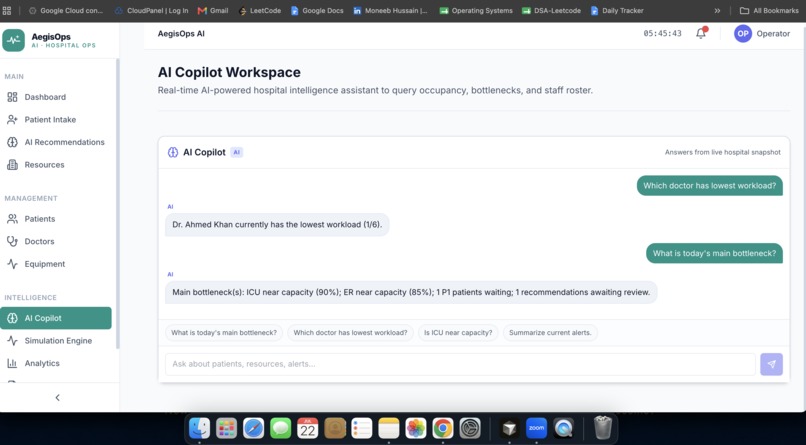 AegisOps AI: Real-Time Hospital Operations Command Center – screenshot 8