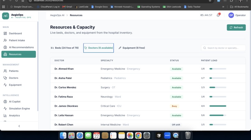 AegisOps AI: Real-Time Hospital Operations Command Center – screenshot 9
