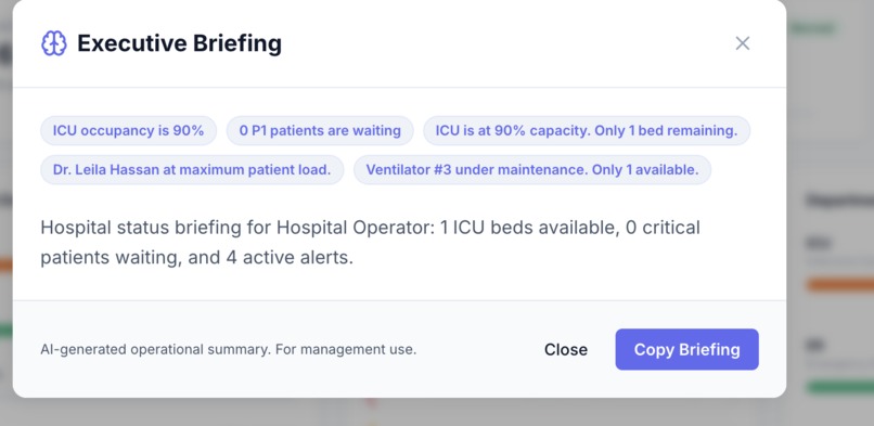 AegisOps AI: Real-Time Hospital Operations Command Center – screenshot 11