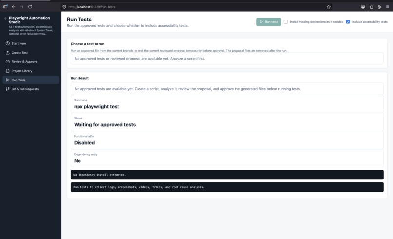 Playwright Automation Studio – screenshot 2