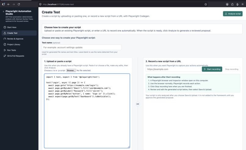 Playwright Automation Studio – screenshot 4