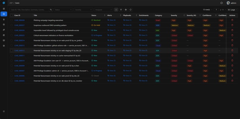 Agentic Soc platform – screenshot 2