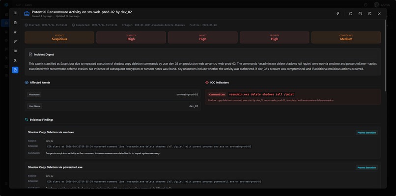 Agentic Soc platform – screenshot 3