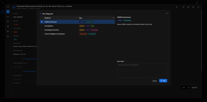 Agentic Soc platform – screenshot 4