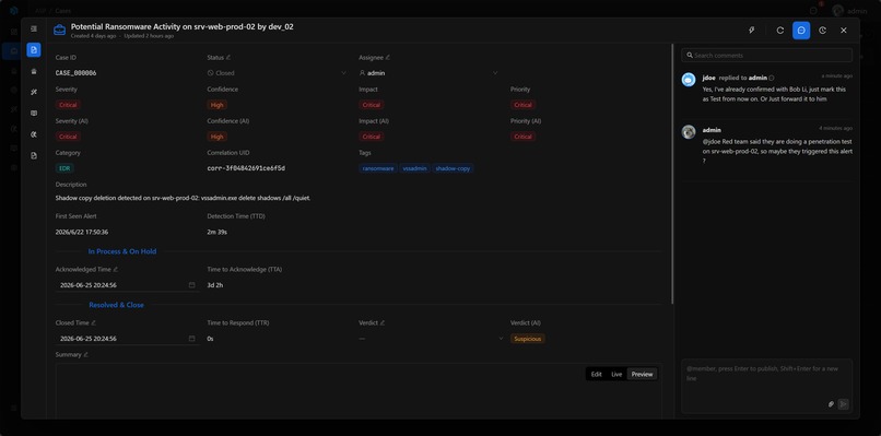 Agentic Soc platform – screenshot 6