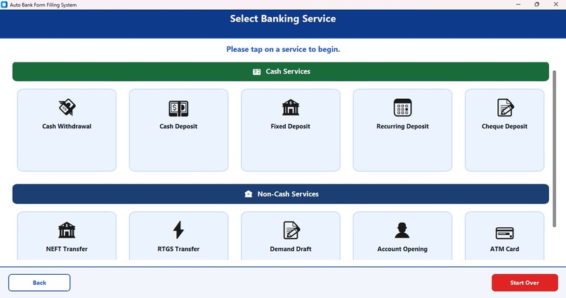 AI BASED BANK FORM FILLING KISOK – screenshot 4