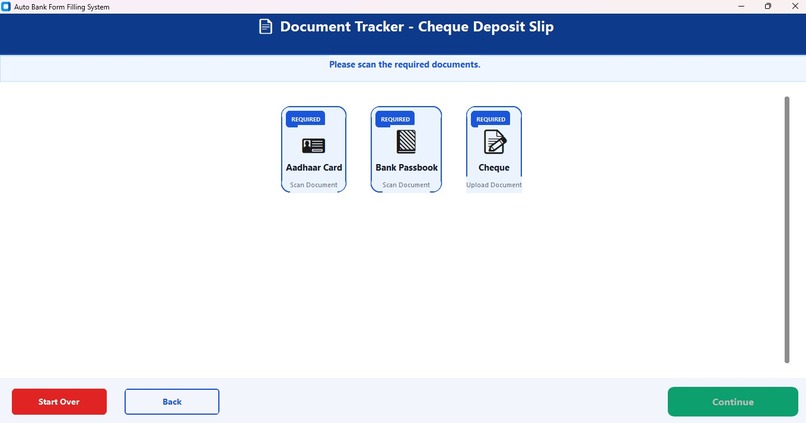 AI BASED BANK FORM FILLING KISOK – screenshot 5