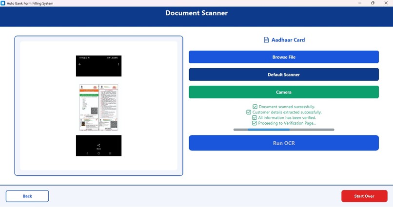 AI BASED BANK FORM FILLING KISOK – screenshot 6