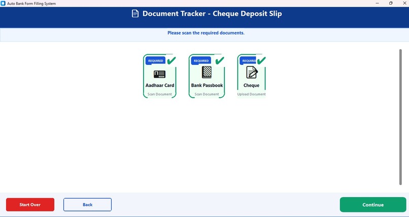 AI BASED BANK FORM FILLING KISOK – screenshot 7
