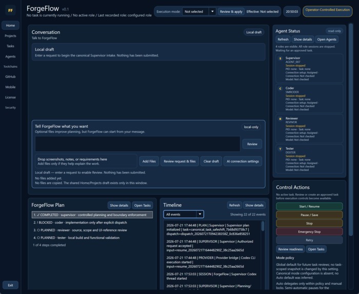 ForgeFlow – screenshot 1